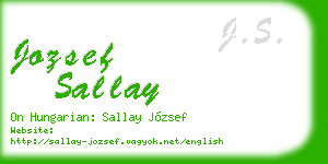 jozsef sallay business card