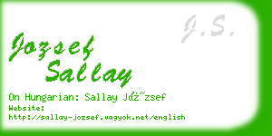 jozsef sallay business card